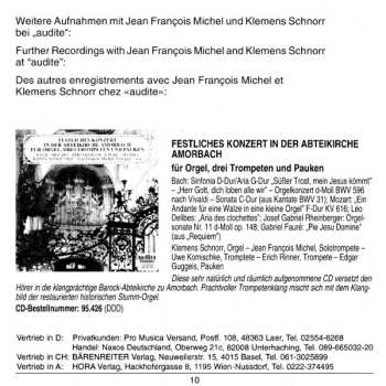 CD Johann Sebastian Bach: Glanzlichter Für Trompete Und Orgel Aus Der Basilika Ottobeuren