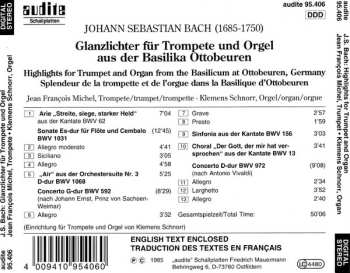 CD Johann Sebastian Bach: Glanzlichter Für Trompete Und Orgel Aus Der Basilika Ottobeuren
