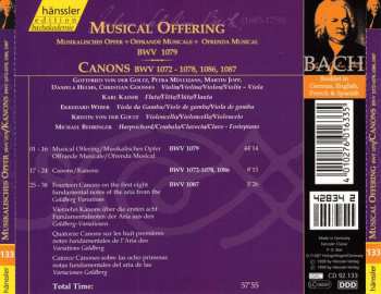 CD Johann Sebastian Bach: Musical Offering BWV 1079 / Canons BWV 1072 - 1078, 1086, 1087