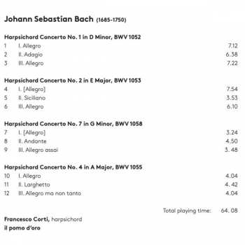CD Johann Sebastian Bach: Harpsichord Concertos