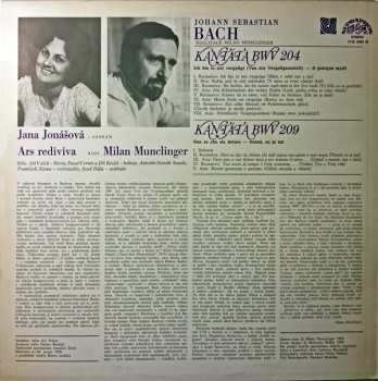 LP Johann Sebastian Bach: Kantáta BWV 204 Ich Bin In Mir Vergnügt / Kantáta BWV 209 Non Sa Che Sia Dolore