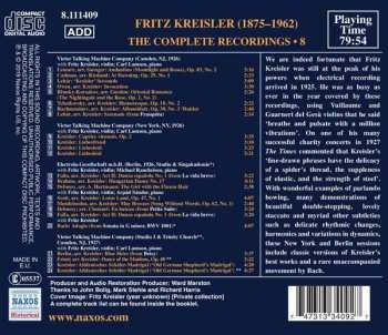 CD Johann Sebastian Bach: Kreisler, The Complete Recordings • 8