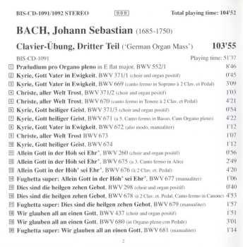 2CD Johann Sebastian Bach: Clavier-Übung III (German Organ Mass)
