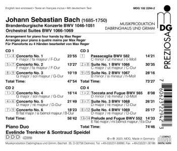 4CD/Set di cofanetti Johann Sebastian Bach: Brandenburgische Konzerte / Orchestral Suites / Passacaglia C Minor / Toccata And Fugue D Minor / Prelude And Fugue E Flat Major