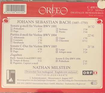 CD Johann Sebastian Bach: Partita D-Moll /Sonaten G-Moll . C-Dur