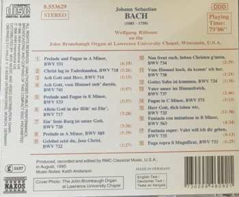 CD Johann Sebastian Bach: Organ Chorales BWV 714, 717-718, 720, 722, 724-725, 733, 734-735, 737-738, 741 / Preludes And Fugues BWV 551, 533, 569, 575 / Fantasia BWV 563