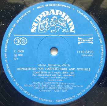 3LP/Set di cofanetti Johann Sebastian Bach: Concertos For Harpsichord And Strings (Complete) (3xLP + BOX + INSERT)