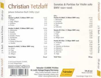 2CD Johann Sebastian Bach: Sonatas & Partitas For Violin Solo, BWV 1001–1006