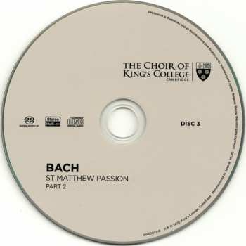 Set di cofanetti/3SACD Johann Sebastian Bach: St Matthew Passion