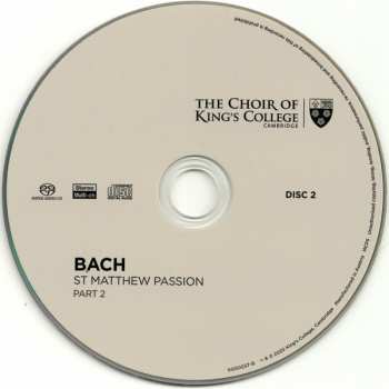 Set di cofanetti/3SACD Johann Sebastian Bach: St Matthew Passion