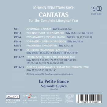 19CD/Set di cofanetti Johann Sebastian Bach: The Complete Liturgical Year In 64 Cantatas