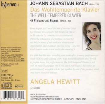 4CD/Set di cofanetti Johann Sebastian Bach: The Well-Tempered Clavier