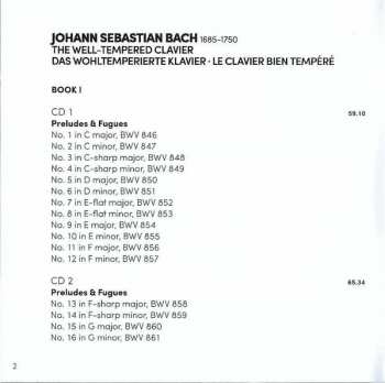5CD/Set di cofanetti Johann Sebastian Bach: The Well-Tempered Clavier = Das Wohltemperierte Clavier = Le Clavier Bien Tempéré
