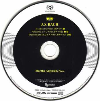 SACD Johann Sebastian Bach: Toccata BWV 911 ∙ Partita BWV 826 ∙ Englische Suite No.2 BWV 807
