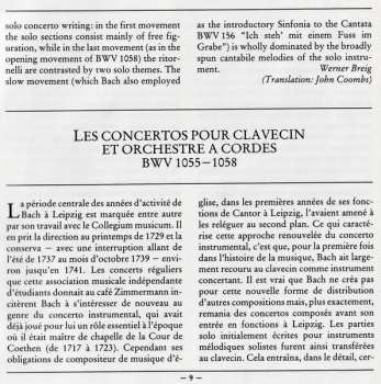 CD Johann Sebastian Bach: Konzerte Für Cembalo Und Streicher = Concertos For Harpsichord And Strings = Concertos Pour Clavecin Et Orchestre À Cordes BWV 1055 · 1056 ·1057 · 1058
