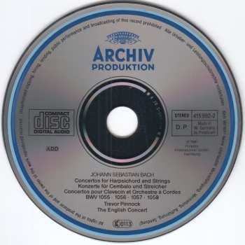 CD Johann Sebastian Bach: Konzerte Für Cembalo Und Streicher = Concertos For Harpsichord And Strings = Concertos Pour Clavecin Et Orchestre À Cordes BWV 1055 · 1056 ·1057 · 1058