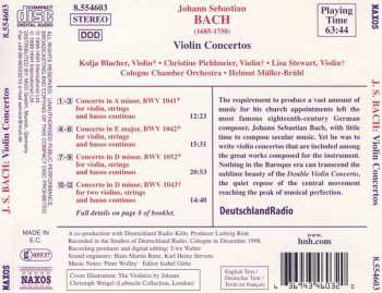 CD Johann Sebastian Bach: Violin Concertos