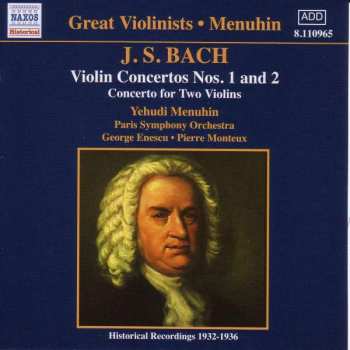CD Johann Sebastian Bach: Violin Concertos Nos. 1 And 2