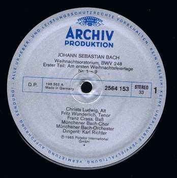 3LP/Set di cofanetti Johann Sebastian Bach: Weihnachtsoratorium BWV 248