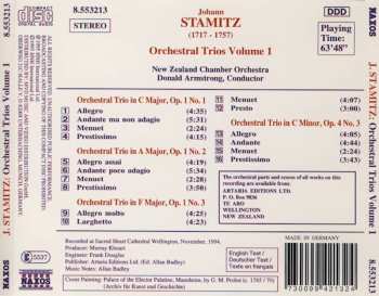 CD Jan Václav Antonín Stamic: Orchestral Trios Volume 1