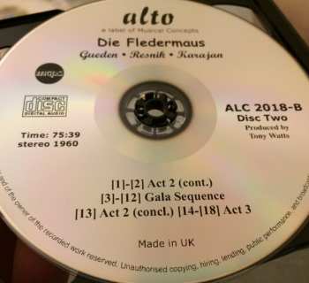 2CD Herbert von Karajan: Die Fledermaus (with Gala Scene)