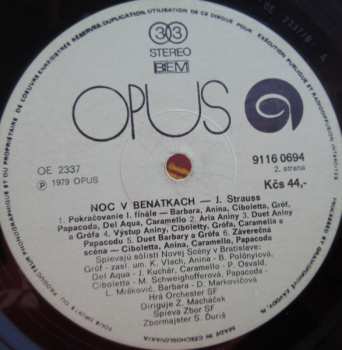 LP Johann Strauss Jr.: Noc V Benátkach