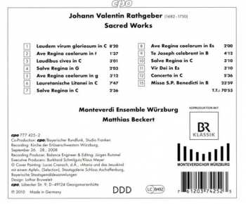CD Johann Valentin Rathgeber: Missa St. Benedicti (Sacred Works)