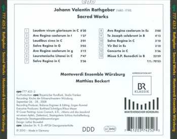 CD Johann Valentin Rathgeber: Missa St. Benedicti (Sacred Works)
