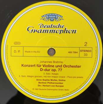 LP Berliner Philharmoniker: Konzert Für Violine Und Orchester D-dur Op. 77