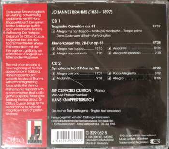 2CD Johannes Brahms: Brahms / Curzon - Knappertsbusch