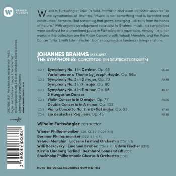 6CD/Set di cofanetti Johannes Brahms: The Symphonies, Concertos, Ein Deutsches Requiem