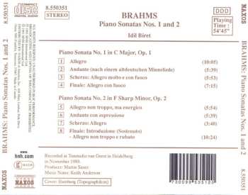 CD Johannes Brahms: Piano Sonatas Nos. 1 And 2