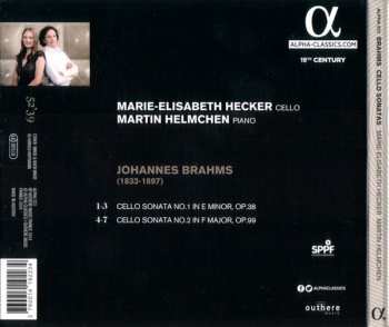 CD Johannes Brahms: Cello Sonatas
