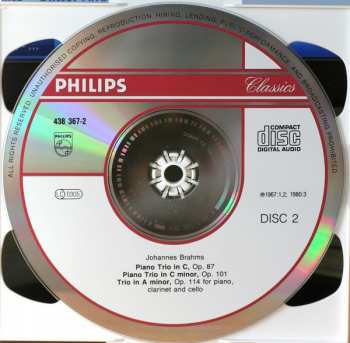 2CD Johannes Brahms: Complete Trios