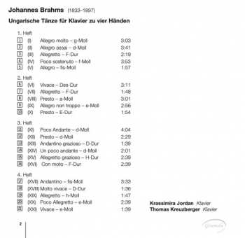 CD Johannes Brahms: Die Ungarischen Tänze [Hungarian Dances]