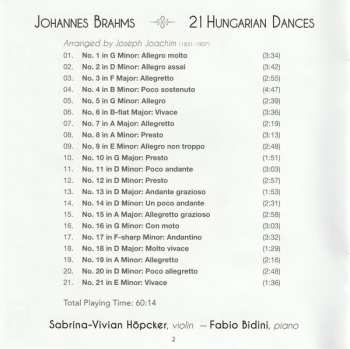 CD Johannes Brahms: Hungarian Dances 