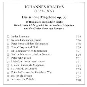 CD Johannes Brahms: Die Schöne Magelone