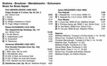 CD Robert Schumann: Music For Brass Septet