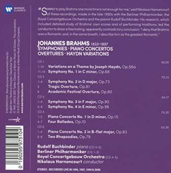 5CD Johannes Brahms: Symphonies - Piano Concertos - Obertures - Haydn Variations