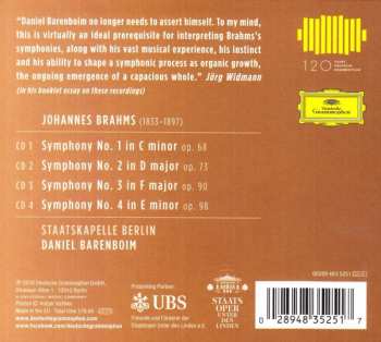 4CD/Set di cofanetti Johannes Brahms: The Symphonies