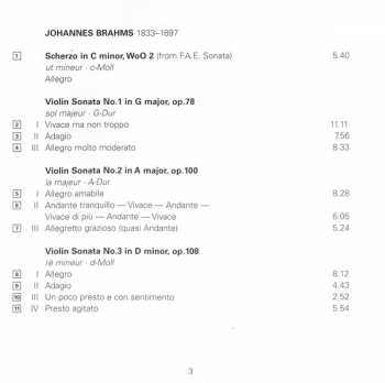 CD Johannes Brahms: The Violin Sonatas