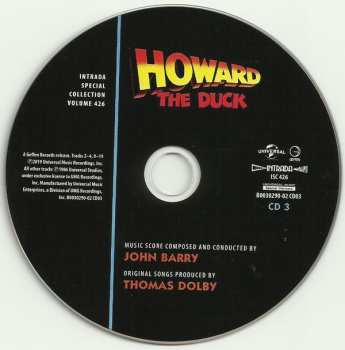 3CD John Barry: Howard The Duck  (Original Motion Picture Soundtrack) LTD
