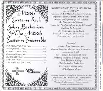 CD John Berberian And The Rock East Ensemble: Middle Eastern Rock