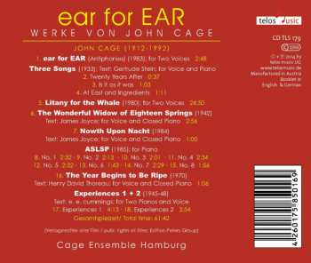 CD John Cage: Ear For EAR (Werke Von John Cage)