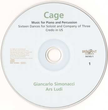 2CD John Cage: Music For Piano And Percussion