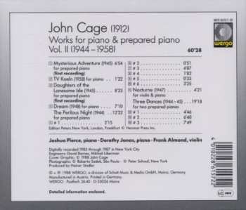 CD John Cage: Works For Piano & Prepared Piano · Vol. II (1944-1958)