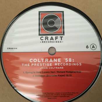 8LP/Set di cofanetti John Coltrane: Coltrane '58: The Prestige Recordings