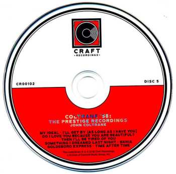 5CD/Set di cofanetti John Coltrane: Coltrane '58: The Prestige Recordings