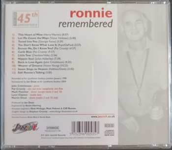 CD John Critchinson: Ronnie Remembered - A Tribute To Ronnie Scott