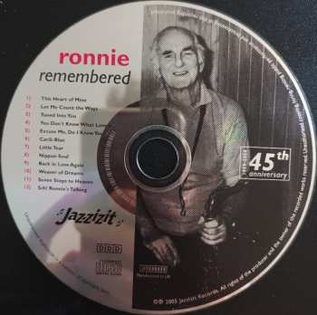CD John Critchinson: Ronnie Remembered - A Tribute To Ronnie Scott